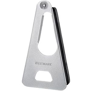 Westmark Multifunctionele flesopener in vintage verpakking, staal/rubber, 17 x 9,8 x 1,5 cm, twist, zilver, 1050RT60