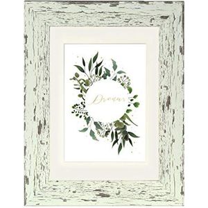 Hama Plastic fotolijst ""Chalet"" (15 cm x 20 cm lijst, voor foto's in de afmetingen 10 cm x 15 cm, piepschuim (PS), spiegelglas, met haak en voet), pastelmunt