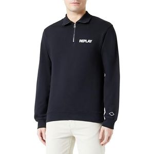 Replay Sweatshirt voor heren van 100% katoen, Zwart 098