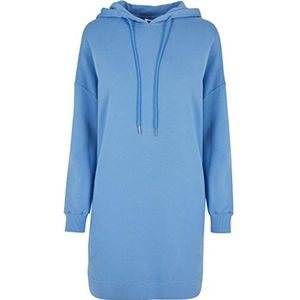 Urban Classics Damesjurk met capuchon, organische oversized badstof hoodie, damesjurk, Horizonblauw