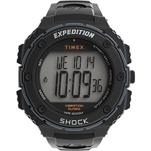 Timex Expedition Shock XL TW4B24000 Herenhorloge met harsband, 50 mm, zwart, Expedition Rugged Digital Shock XL, zwart., Expedition Rugged Digital Shock XL