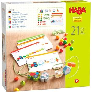 HABA Rijgspel Boerderijvrienden - Creatief veterspel voor kinderen vanaf 3 jaar