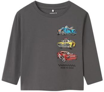 Name it mini Nmmdrum Hotwheels Ls Nreg Top Sky voor jongens, Lava Smoke