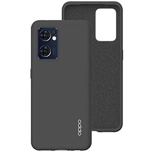 OPPO Find X5 Lite Original Liquid Silicone Case voor mobiele telefoon 16,3 cm (6,43 inch) Kleur Zwart