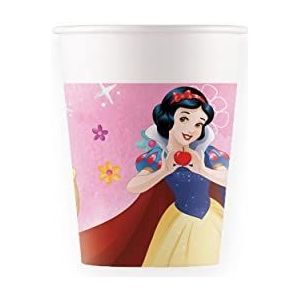 Procos - Disney Princess Live Your Story FSC papieren glazen (200 ml), 8 stuks, meerkleurig, 93848