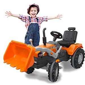 Jamara Traptractor Power Drag met Voorlader 126 X 54 cm Zwart/Oranje