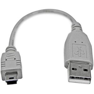 StarTech.com 15 cm USB 2.0 A naar Mini B kabel USB A naar USB Mini B kabel M/M (USB2HABM6IN)