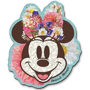 Trefl - Houten puzzel Contour: Disney, Minnie Mouse Elegant - 160 stukjes, Wood Craft, puzzel met onregelmatige vormen, 10 figuren, premium puzzel, voor volwassenen en kinderen vanaf 9 jaar