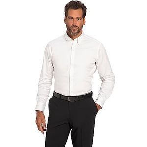 JP 1880 Overhemd, zakelijk, lange mouwen, button-down-kraag, moderne pasvorm, herenoverhemden, Sneeuwwitje