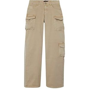 Name It Nlfwathilse Twi Lw Wide Cargo Pant broek voor meisjes, Witte peper