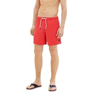 TOM TAILOR Heren zwemshort 31045 - Soft Berry Red, S, 31045 - Soft Berry Red