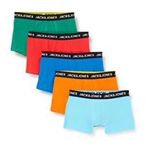 Jack & Jones Jacheatwave Trunks 5 stuks herenonderbroeken, Bluefish/Pack: Exuberance, elektrisch blauw, limoengroen, felrood, weide