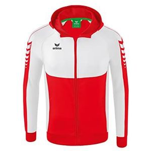 Erima Six Wings trainingsjack met capuchon voor heren, Rood/Wit