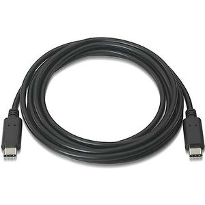 AISENS A107-0056 USB 2.0-kabel 3 A 1 m voor mobiele telefoon en tablet Zwart
