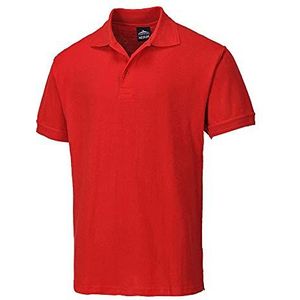 Portwest B210BKR4XL Neapel Polo Shirt zwart, rood