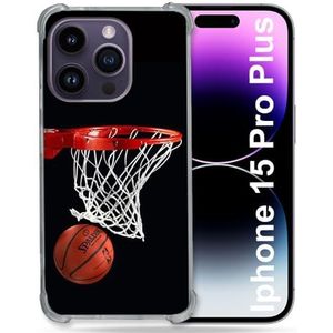 Cokitec Versterkte Case voor Iphone 15 Pro Plus (6.7) Sport Basketbalmand