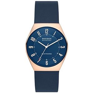 Skagen Herenhorloge Grenen Solar, zonne-energie, roestvrij staal gerecycled tot ten minste 50%, SKW6834, roségoud, riem, Rozengoud., riem