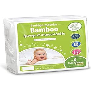 Babysom - Matrasbeschermer voor baby's, bamboe, 70 x 140 cm, waterdicht, zacht en stil, badstof, zachte en ademende viscose, Öko-Tex®