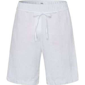 BRAX Dames Jeans Shorts Style Mel B Bermuda Pure Linnen, Wit, 29W / 32L, Wit