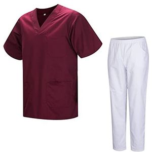 MISEMIYA - Uniforms Uniforms - Medisch uniform met top en broek - Ref.8168, Bordeaux