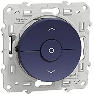Schneider Electric - Odace, Kobalt schakelaar, 3 knoppen omhoog/omlaag/stop voor rolluiken - S550208