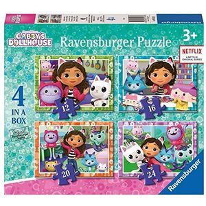 Gabby's Dollhouse 4-in-1 Puzzel (12, 16, 20, 24 Stukjes)