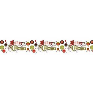 Ursus Merry Christmas 59090044 plakband van papier, 30 mm x 10 m, eenzijdig bedrukt, oplosmiddelvrij en zuurvrij, ideaal voor scrapbooking