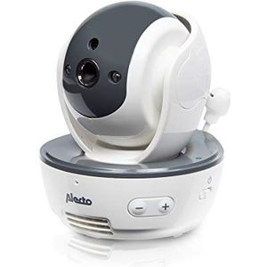 Alecto DVM-201 Alecto DVM-200 babybewakingscamera, draadloze babyfoon met bestuurbare camera, binnenmonitor met nachtzicht, bereik tot 300 m, wit