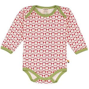 loud + proud Unisex Baby Lang Bedrukte Body, Rood (Tomate), 62-68, rood (tomaat)