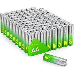 GP Batteries AA super alkaline batterijen LR06 1,5 V, 80 stuks