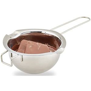 Relaxdays au bain marie pan rvs - metaal - smeltpan voor boter & chocolade - bainmariepan