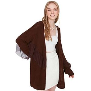 Trendyol Standaard cardigan, bruin, M, Bruin