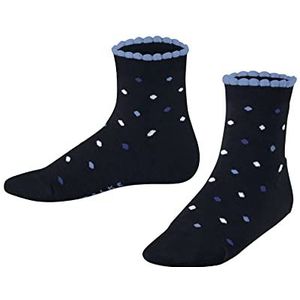 FALKE Multidot Korte sokken voor kinderen, uniseks, katoen, duurzaam, wit, blauw, meerdere kleuren, lage kleuren, met fantasie-patroon, stippen, 1 paar, Blauw (Navy 6120)