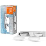 LEDVANCE Smart LED badkamerlamp chroom, 12 W, 1000 lm, 3000 - 6500 K, 34 cm, IP44, Orbis Elypse wandlamp, badkamerlamp met wifi-technologie, dimbaar, bestuurbaar via app en spraakassistent