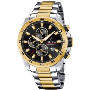 Festina Uniseks volwassen analoog kwarts horloge met armband van roestvrij staal F20562/4, goud, armband, Goud, Armband