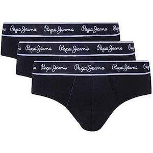 Pepe Jeans Herenslip in verpakking van 3 stuks, zwart.