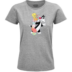 cotton division Woloonets095 T-shirt voor dames (1 stuk), Grijs Melange