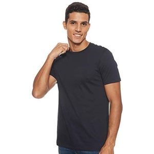 Armani Exchange Heren T-shirt van katoen-jersey met korte mouwen en ronde hals, Blauw