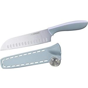 Nirosta Santoku 18-30,5 cm Eversharp mes, polypropyleen, elastomeer, CCR+ staal, grijs en paars, 1 stuk