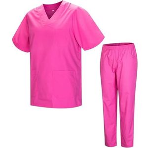 MISEMIYA Doos met 25 sets, uniseks sanitaire uniformen Cj-25-817-8312, doos met 25 sets, uniseks sanitaire uniformen CJ-25-817-8312 uniseks (25 stuks), Roze