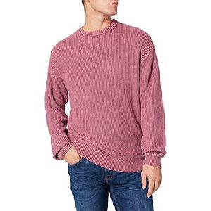 JACK & JONES Jorbrink gebreide trui voor heren, ronde hals, bordeaux, XL, Bordeaux