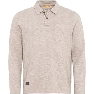 camel active Poloshirt voor heren met lange mouwen van puur katoen, Kitt