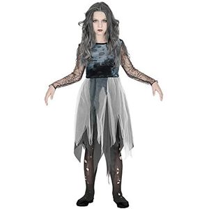 Widmann - Ghostly Spirit kostuum voor kinderen - jurk met tule rok - spinnenweb - geest themafeest carnaval Halloween