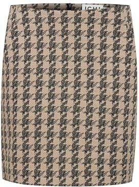 ICHI Ihkate Houndstooth Sk Damesrok, Doeskin Houndstooth (202751)