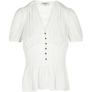 Morgan Jacquard Button Top Mc 222-chub Damesblouse, ECRU