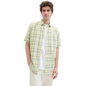 TOM TAILOR 1042697 Herenhemd (1 stuk), 35831 - Sea Green Check