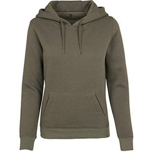 Build Your Brand Dames zware hoodie damesjas, groen (olijfgroen)