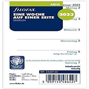 Filofax Mini 1 week op 1 pagina (Duits) 2023