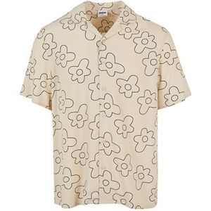 Urban Classics Viscose Aop Resort T-shirt voor heren, Zachte zeegras bloem