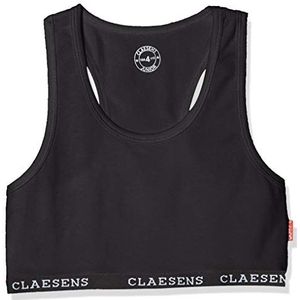 Claesen's Girls Crop Top Sportbeha voor meisjes, zwart (zwart 008)